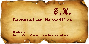 Bernsteiner Menodóra névjegykártya